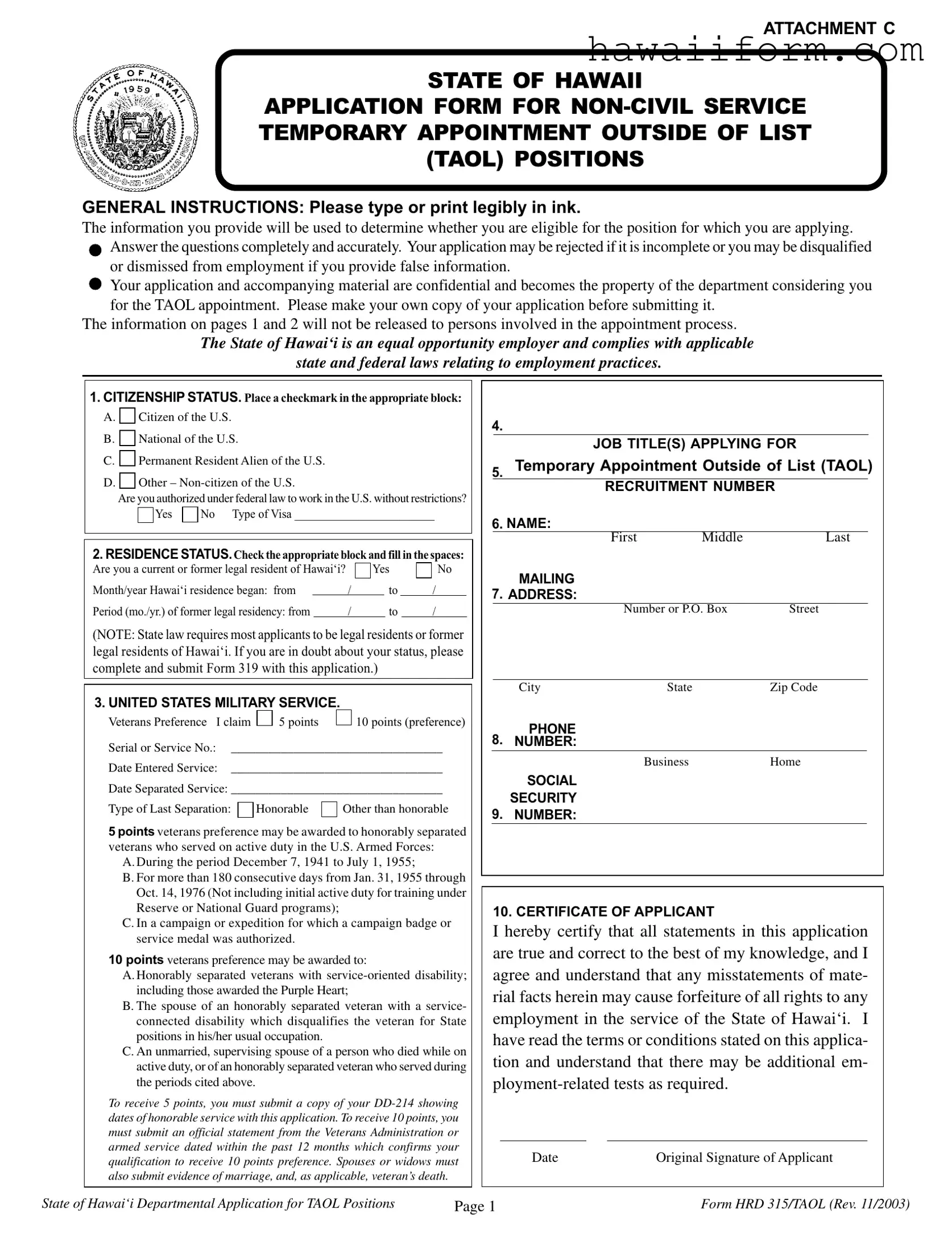 Get Hrd 315 Taol Template