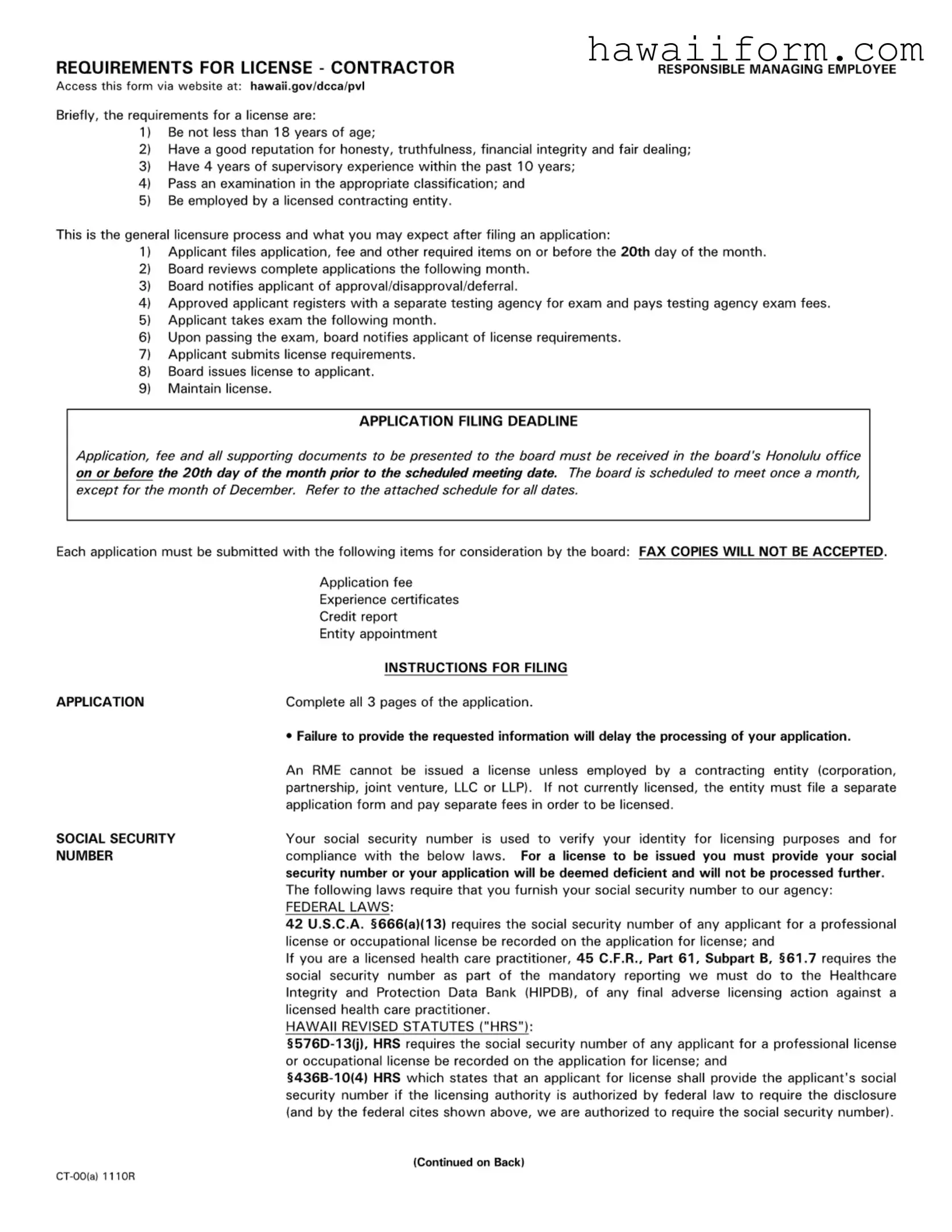 Get Responsible Managing Employee Hawaii Template