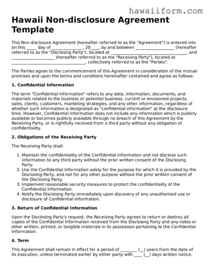 Attorney-Approved Hawaii Non-disclosure Agreement Form