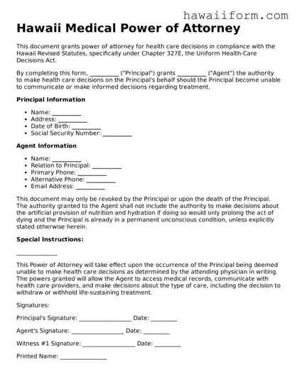 Attorney-Approved Hawaii Medical Power of Attorney Form