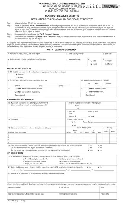 Get State Hawaii Tdi 45 Template